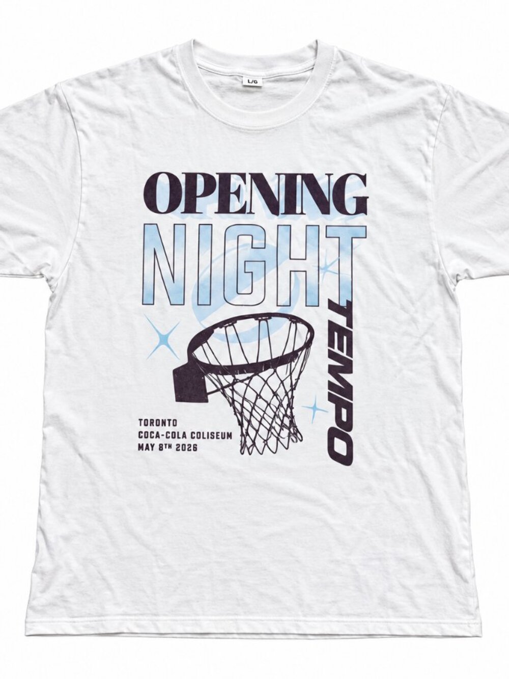 Toronto Tempo – White Opening Night Graphic T-Shirt – Size L